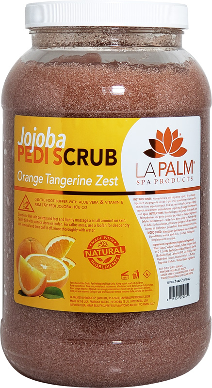 La Palm Jojoba Pedi Scrub Orange Tangerine Zest 1 Gallon