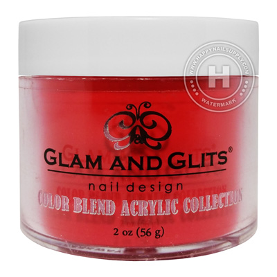 Glam & Glits Acrylic Powder Color Blend Caught Red Handed 2 oz- BL3042